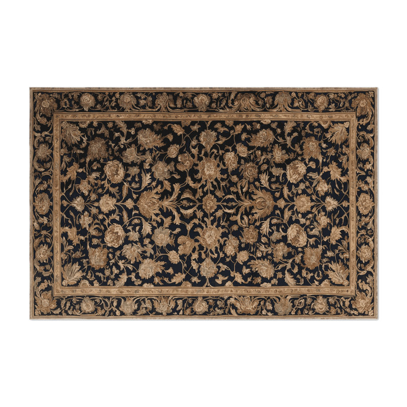Tapis d'intérieur et d'extérieur brun français, Rectangulaire 8 pi x 10 pi