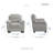 Mellitz 37.5" Modern Armchair with Textured Fabric, Pocket Coils, Faux Wood Legs-546751739