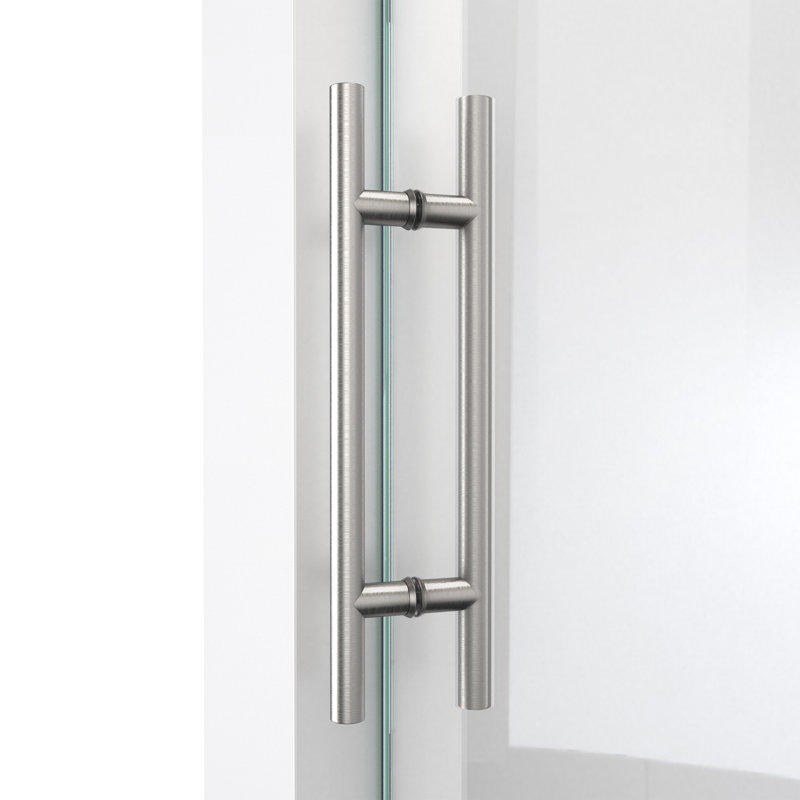 Porte de douche coulissante transparente en acier inoxydable brossé l 68 à 72 po x H 76 po DreamLine