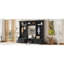 Portemanteau amovible 4 en 1 avec rangement et 7 crochets, portemanteau multifonctionnel avec tiroirs de rangement et armoire, banc à chaussures noir pour le vestibule-1128012295