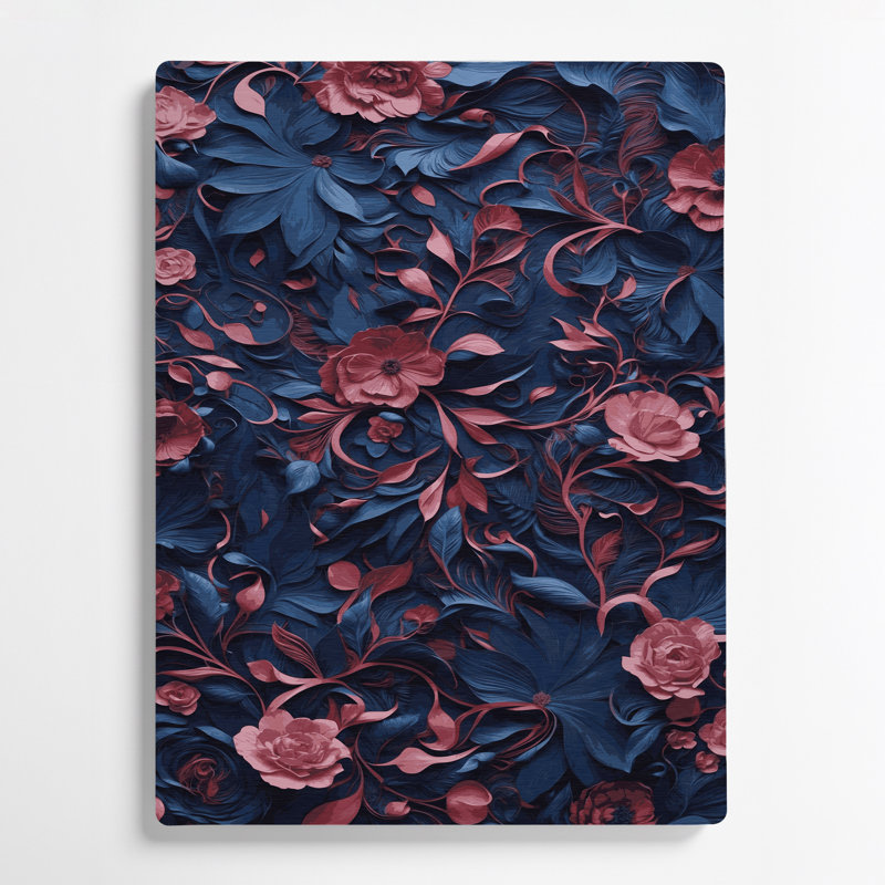 Abstrait floral 23, art mural gris en métal, H 12 po x l 18 po