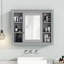 Rangement pour salle de bain moderne avec armoire à miroir 35 po x 7,19 po 28,7 po, fixation murale fonctionnelle de 28 po, design, espace généreux, intimité dissimulée-354605306