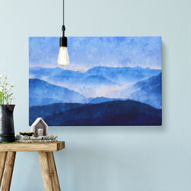 Mountain Sky - Wrapped Canvas Painting, 35cm H x 50cm W x 3cm D