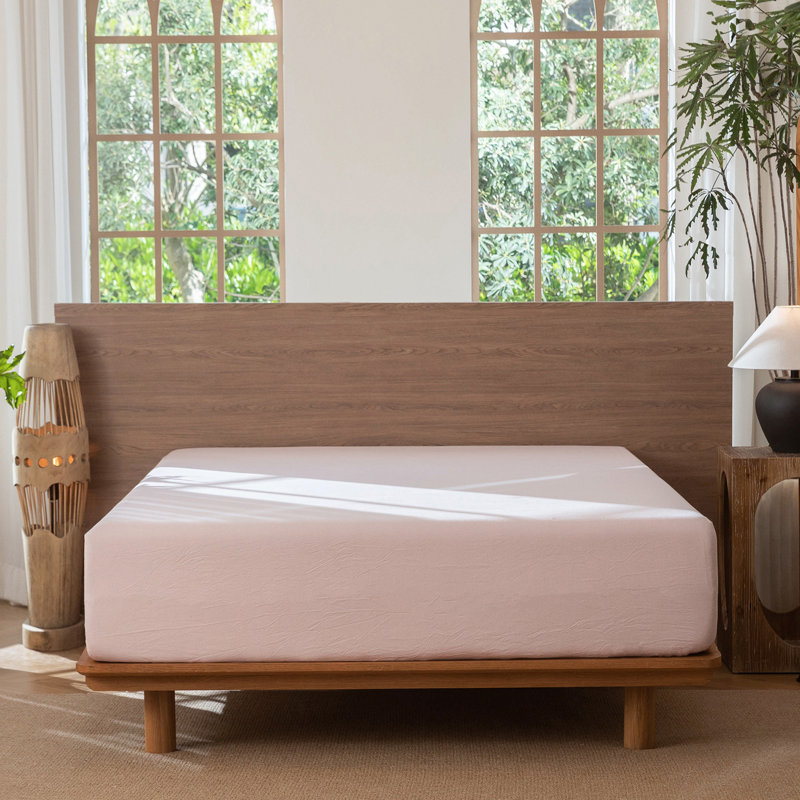 MooMee Fitted Sheet Only Extra Deep Pocket 100% Washed Cotton Linen Like Textured Lightweight Breathable, Queen 