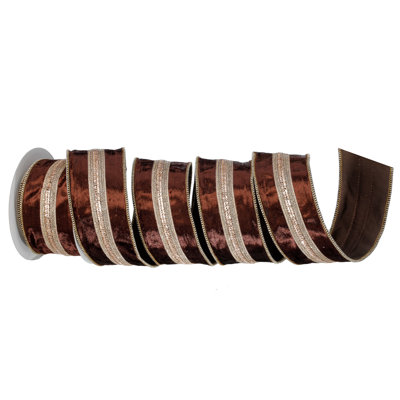 2.5"X5Y Herringbone Velvet/Taffeta Ribbon