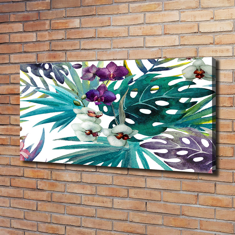 Tropical Flowers - Wrapped Canvas Print