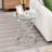 Jefre Tempered Glass Top End Table with Plated Metal Base-1190629381