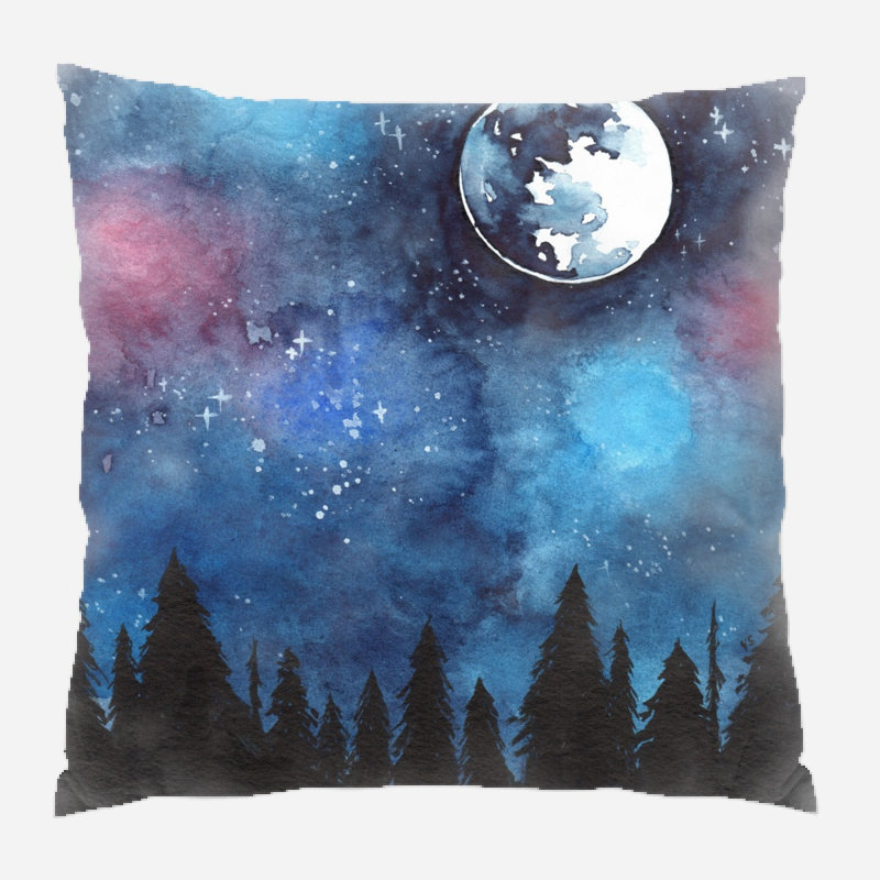 Coussin lune Parinaaz, Microsuède, Intérieur