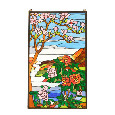 Vitrail de fenêtre en verre coloré Cherry Blossom