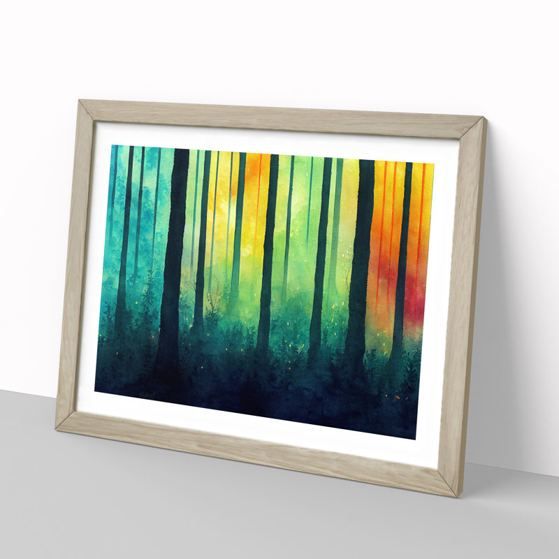 Vibrant Forest Vol.8 - Framed Print, 34cm H x 46cm W x 2cm D, Oak
