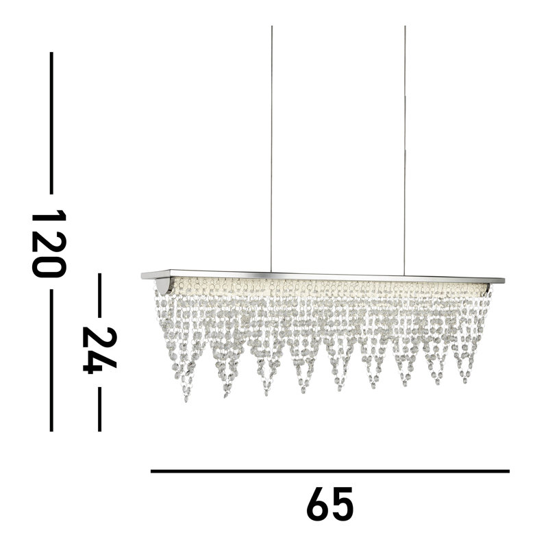 Julianna 1 - Light Chrome LED Kitchen Island Pendant