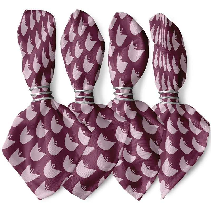 Serviette Antiope, L 18 po x L 18 po, Mauve / rose