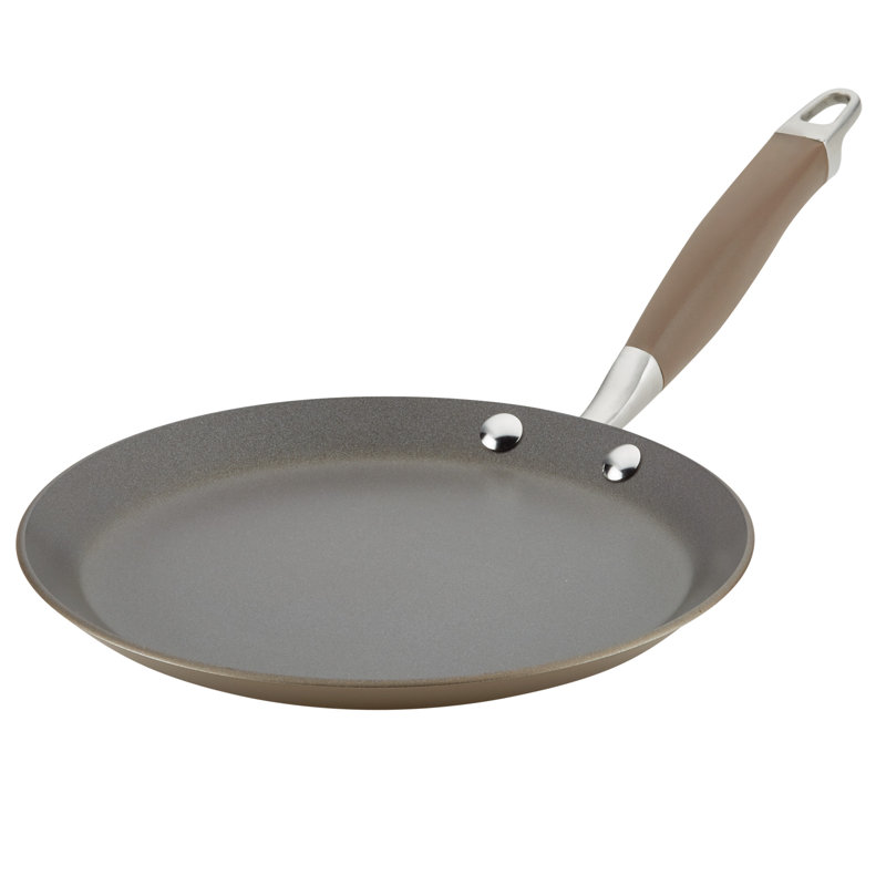 Anolon Advanced Home Hard Anodized Nonstick Crepe / Pancake Pan, 9.5 Inch, Brown