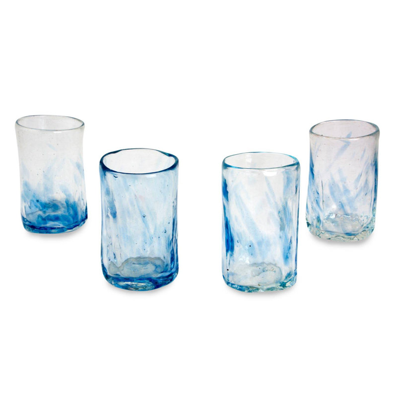 Verre soufflé Djanira, Bleu