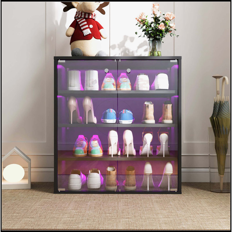 Shoe Box with RGB LED Light, Black