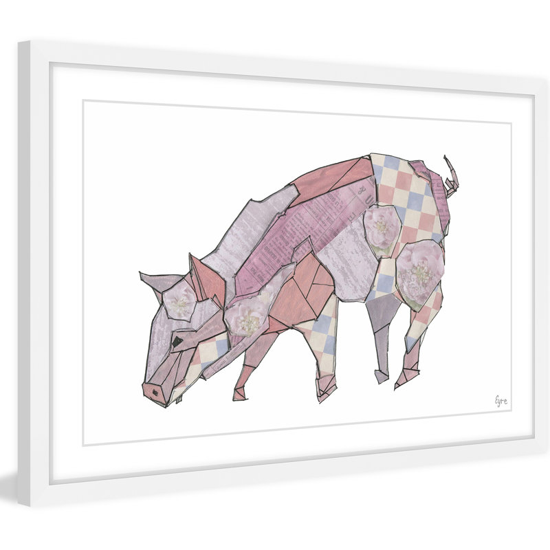 « el cerdo », reproduction d’art encadrée, H 24 po x l 36 po x P 1,5 po