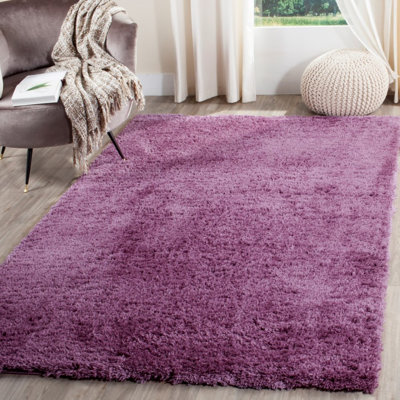 Tapis performance à poil long de couleur unie style indie Jaydn