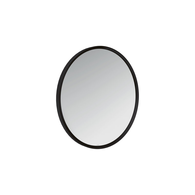 Universal Round Metal Wall Mirror, Matte Black
