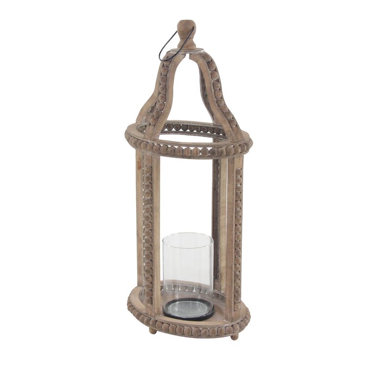 Seasonal Abode Wood Floor Lantern