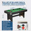 Table de billard et de ping-pong 6 pieds - Table multi-jeux 2-en-1 avec accessoires, structure durable pour les loisirs en famille et les salles de jeux-126172586