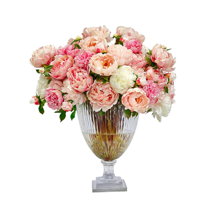 MIX PEONY IN CUT GLASS