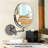 OVENTE 9" Wall Mounted Makeup Mirror with 1X/10X Magnification, Double Sided Magnifying Round Bathroom Vanity Mirror, 360° Swivel Design, Extendable and Folding Arm, Nickel Brushed MNLFW90BR1X10X-53098115-53098116