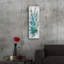 «Loose Bouquet Of Flowers 2 Blue Grey» par Silvia Vassileva, art mural en verre acrylique, 12 po x 36 po