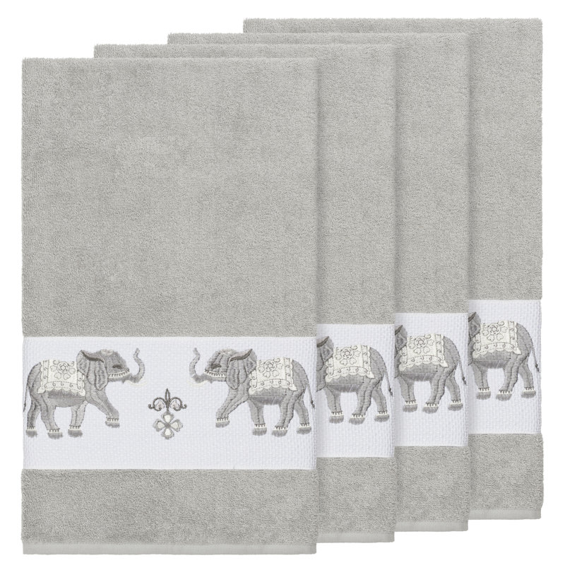 Quinn Turkish Cotton Midweight Bath Towel, Light Gray