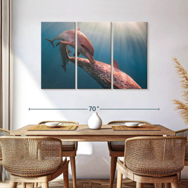 Brampt Amazon River Dolphins, 36" H x 57" W