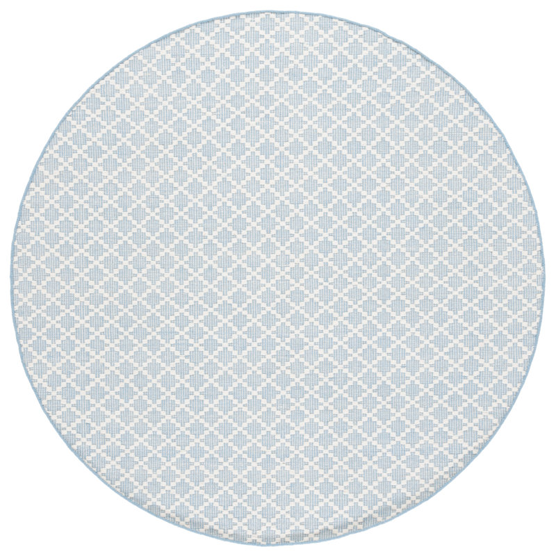 Blume Wool/Cotton Geometric Hand-Woven Rug, Round 6'
