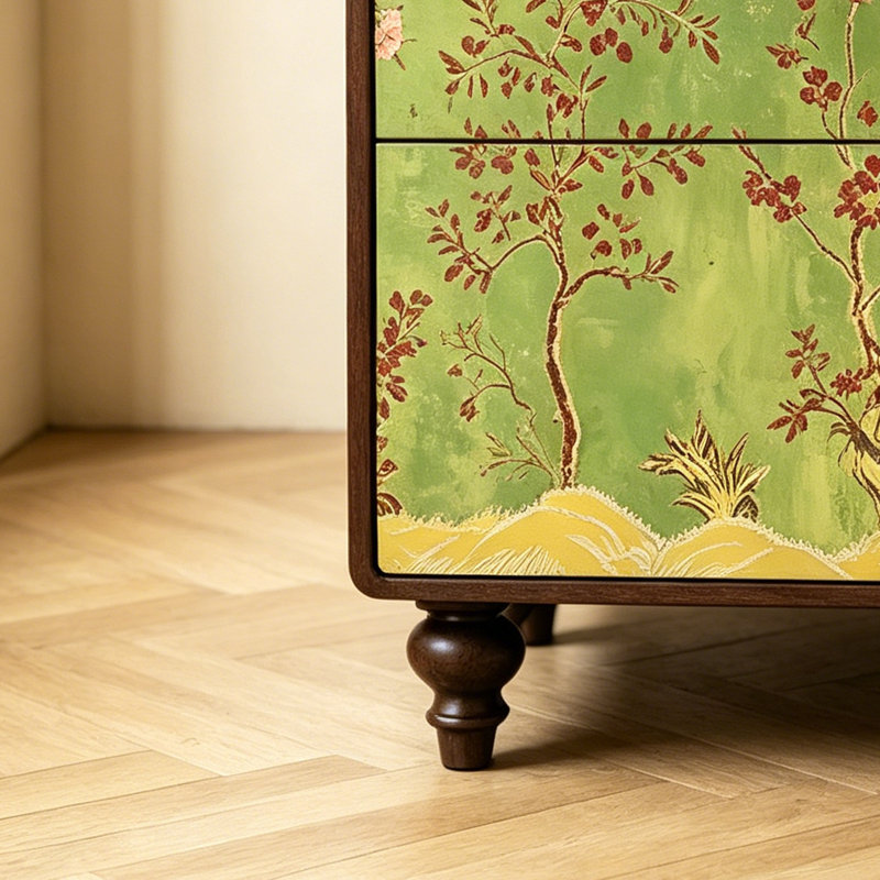 Armoire de rangement pour chaussures en bois massif, Walnut
