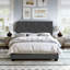Structure de lit tapissier avec tête de lit Diamond Linen-1427847244-1427847240