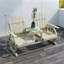 Banc de jardin en bois à haut dossier et banc de patio 2 places