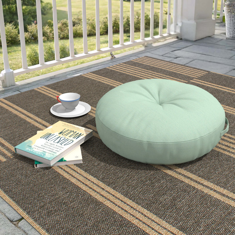 Housse de coussin circulaire avec insert Sunbrella, Tissu spa, Circulaire 22 po