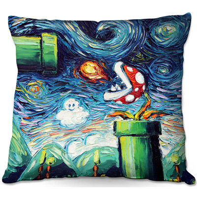 Floral Reversible Throw Pillow