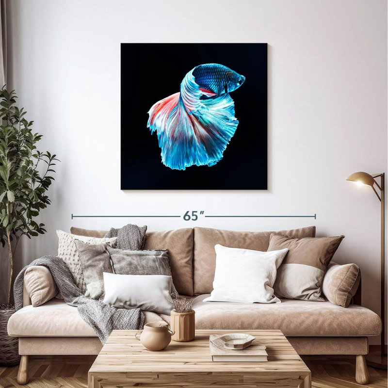 Brampt Glowing Blue Betta Fish, 39" H x 39" W