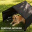 Dog Shade Shelter Outdoor Dog House with Weatherproof Canopy Black