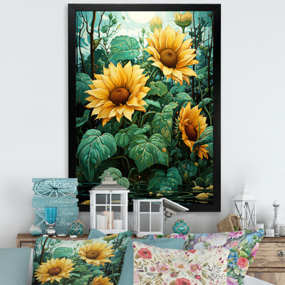Méticuleusement tournesols I sur toile