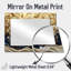 Or blanc harmonieux herbes - art floral grand miroir mural - imprimé sur métal-626243994