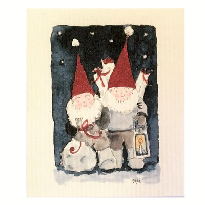 Torchon Elfes avec des cadeaux
