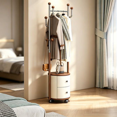 Portemanteau roulant avec acier inoxydable