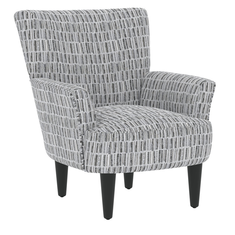 Akanni Upholstered Armchair, Tana Stone Polyester