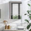 Space-saving Elegance Aluminium Bathroom Cabinet Modern Style Mirror For Wall Or Recessed Use