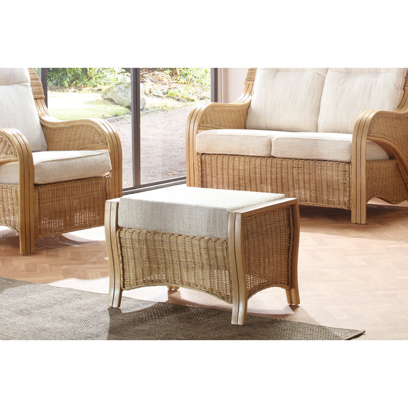 67cm Wide Solid Colour Footstool Ottoman