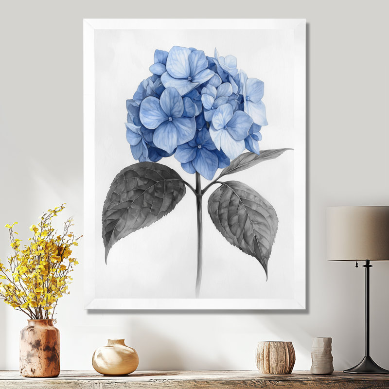 Guildford - Floral Wall Art, Reproduction encadrée d'une seule photo, H 44 po x l 34 po, Blanc