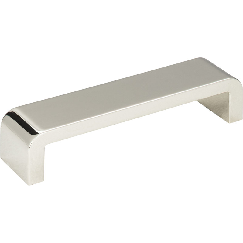 Polished Nickel Modern Bar Handle with Mounting Hardware