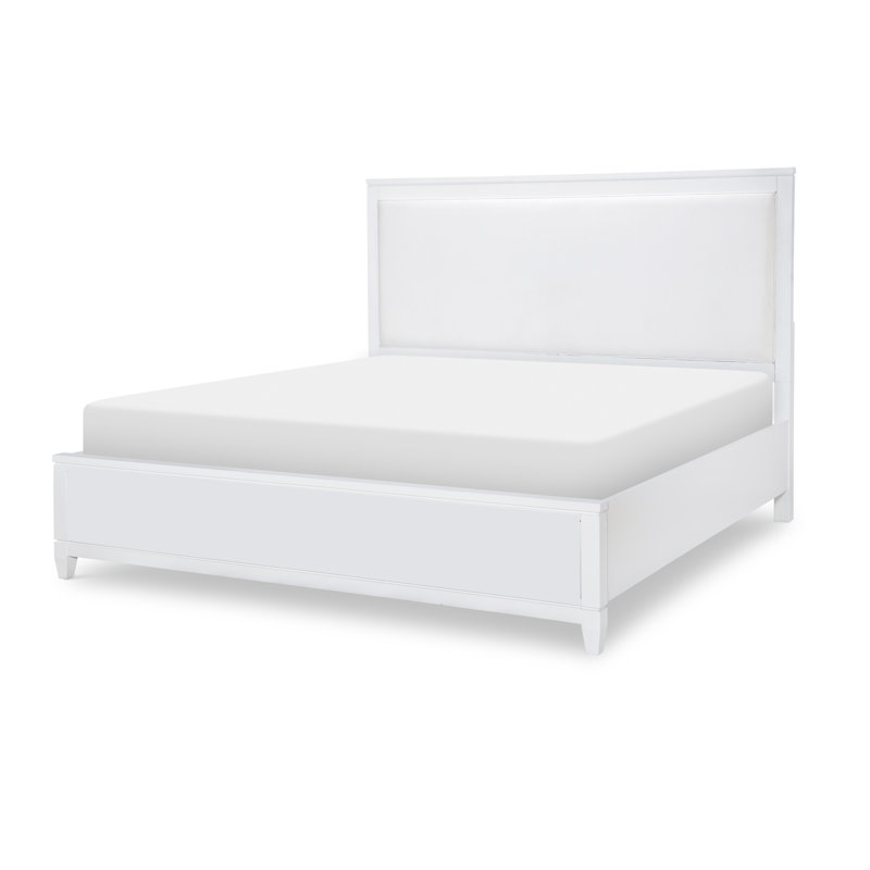 Grand lit tapissier blanc pur Summerland, Grand