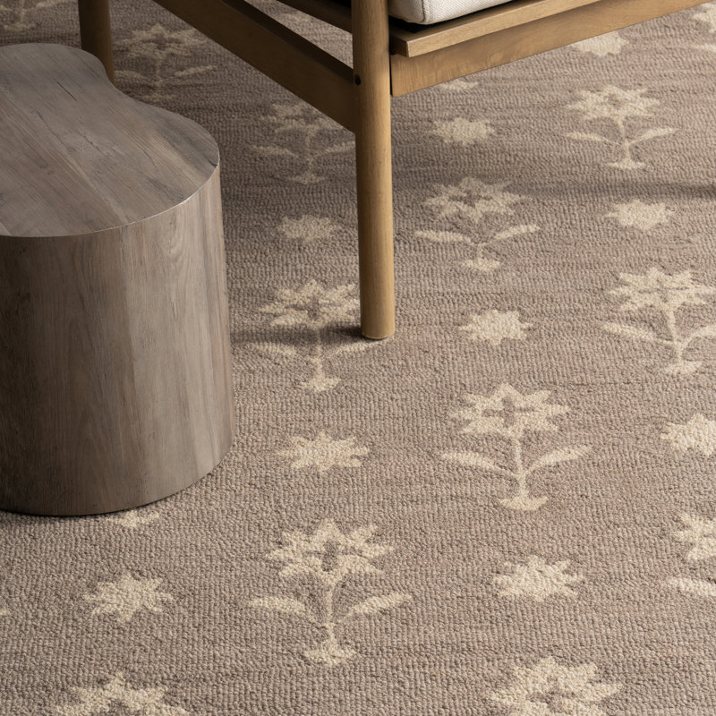 Tapis en laine Ella, Brun, Rectangle 8 pi 6 po x 11 pi 6 po