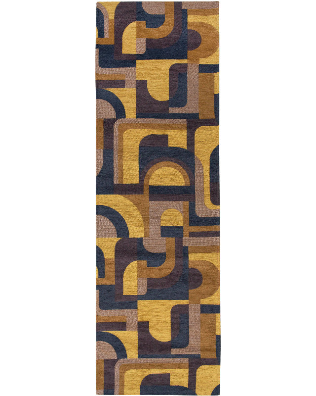 Geometric Recycled P.E.T Area Rug, Runner 80 x 250cm
