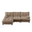Canapé modulaire moderne en forme de L de 107 po avec repose-pieds et coussins en chenille pour un confort ultime dans un café léger-2114851228